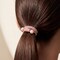 Wrapables Boho Hair Tie Bracelets for Women, No Damage Elastic Hair Bands, Hair Accessories for Thick and Thin Ponytails (20pcs), Pearls Bright